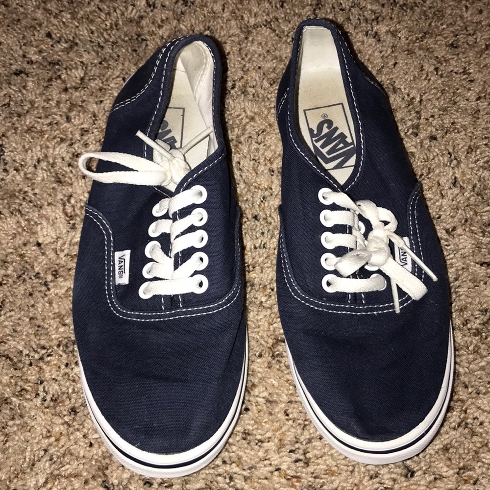 white/navy vans